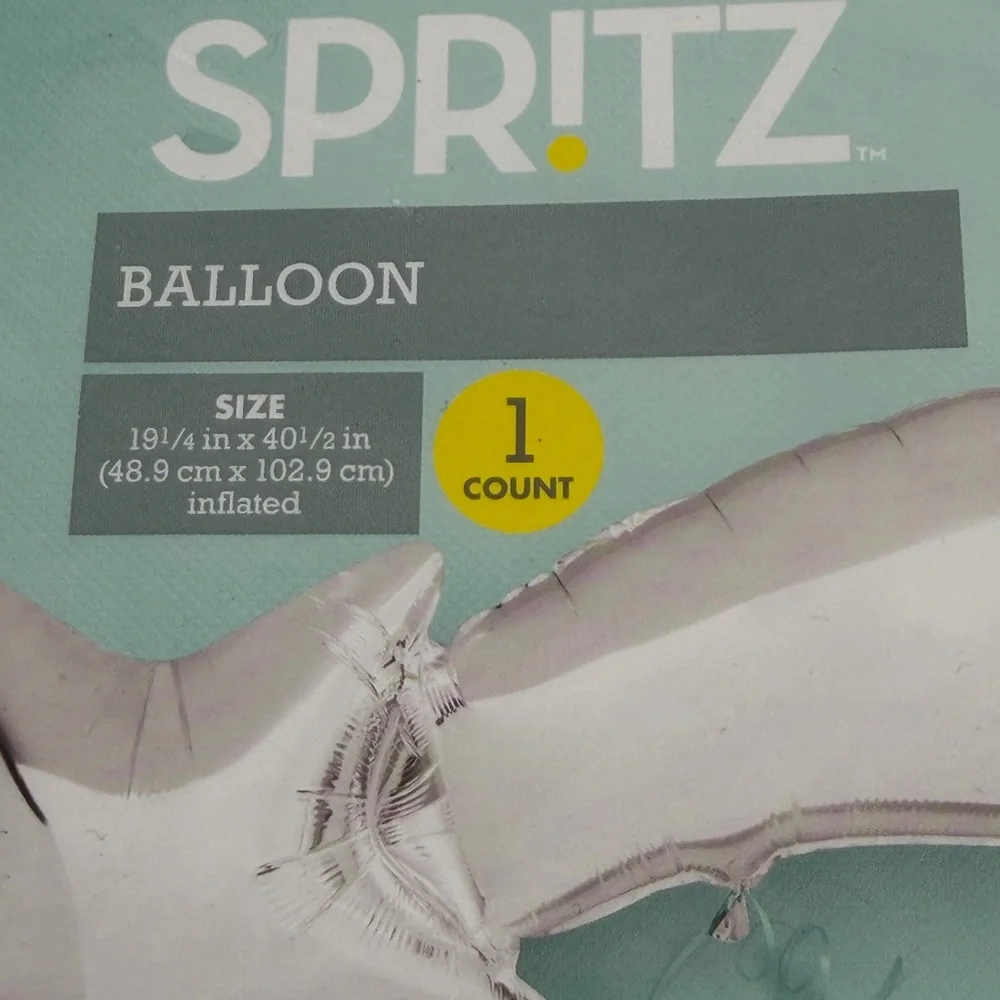 Set of 4 Spritz Silver Shooting Star Mylar Balloon